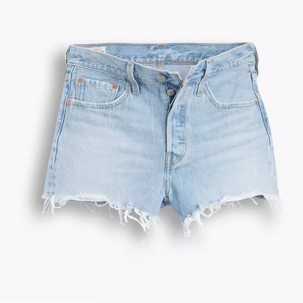 Levi’s cutoff denim shorts light wash